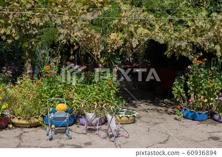 retro playground with prams toys z v 60936894