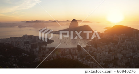 Panorama of Rio de Janeiro city and Sugarloaf 60940276