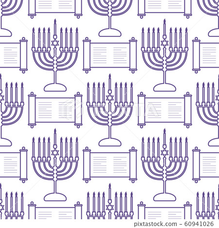 Vector Seamless pattern Hanukkah Jewish holiday 60941026