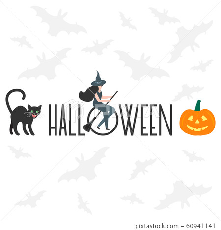 Creepy elements for Halloween 2020 Party card 60941141