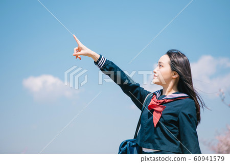 High school student blue sky 60941579