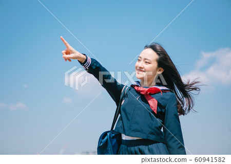 High school student blue sky 60941582