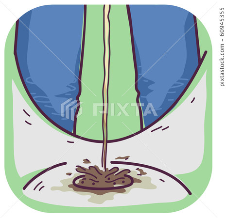 Man Urinate Dark Urine Illustration Man Urinate Dark Urine Illustration 60945355