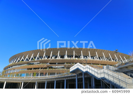 [Tokyo] New National Stadium in sunny weather 60945999