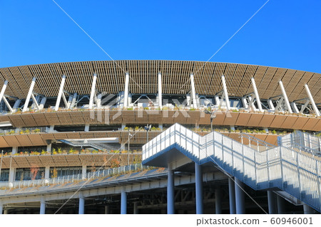 [Tokyo] New National Stadium in sunny weather 60946001