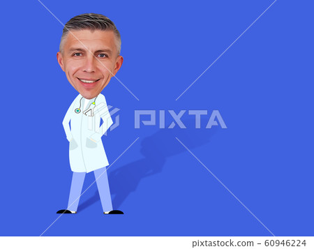 Caricature doctor man. Cartoon style body with Caricature doctor man. Cartoon style body with 60946224