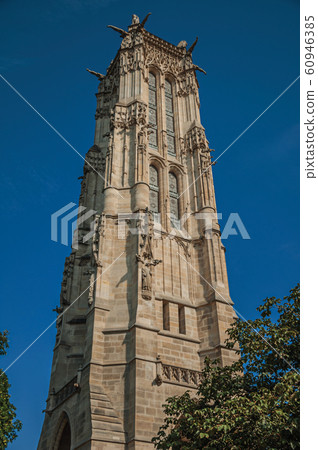 Gothic Saint-Jacques Tower in Paris 60946385