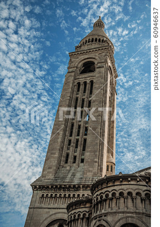 Steeple at the Basilica of Sacre Coeur facade in Paris Steeple at the Basilica of Sacre Coeur facade in Paris 60946637