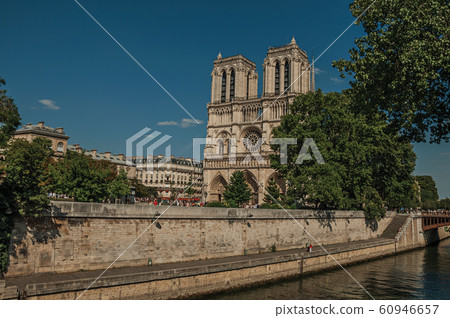 Seine River and Notre-Dame Cathedral in Paris Seine River and Notre-Dame Cathedral in Paris 60946657