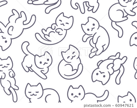 Cute cartoon cat pattern Cute cartoon cat pattern 60947621