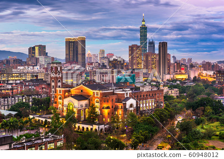 Taipei, Taiwan skyline over National Taiwan 60948012
