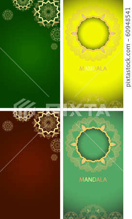 Background template with mandala designs 60948541