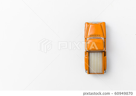 Yellow retro car pickup on a white isolated Yellow retro car pickup on a white isolated 60949870