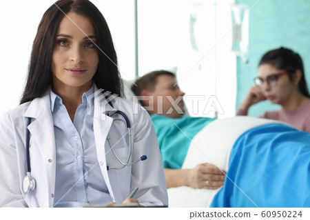 Wife supporting sick husband 60950224