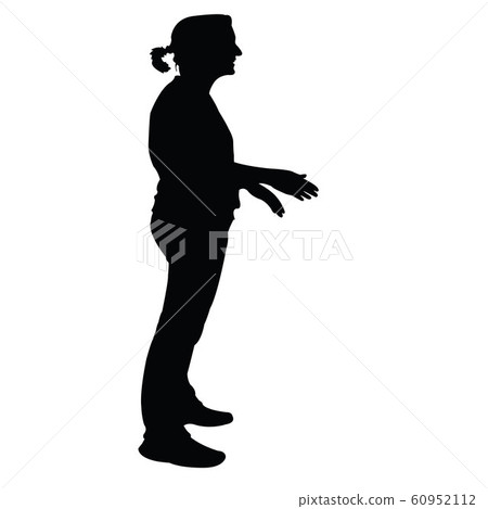 a lady body silhouette vector 60952112