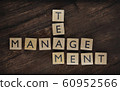concept art team and management made of wooden cubes with letters 3d render illustration 60952566