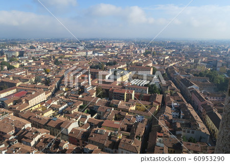 Brick tower of Cremona taken from Trazzo in Cremona Brick tower of Cremona taken from Trazzo in Cremona 60953290