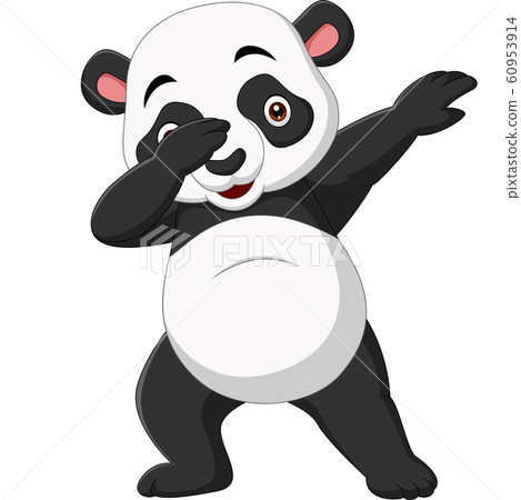 Cute panda cartoon in dabbing pose - Stock Illustration [60953914] - PIXTA