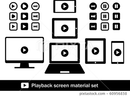 PC and smartphone playback screen - Stock Illustration [60956838] - PIXTA