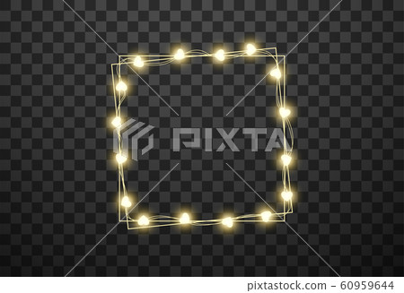 Hearts light bulbs isolated on transparent background, vector illustration 60959644