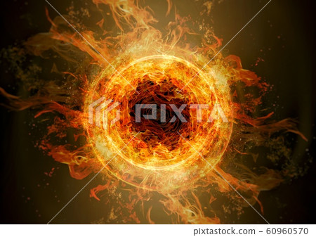 Abstract circular flame 60960570