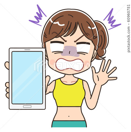 Online diet healthy female instructor illustration material 60960781