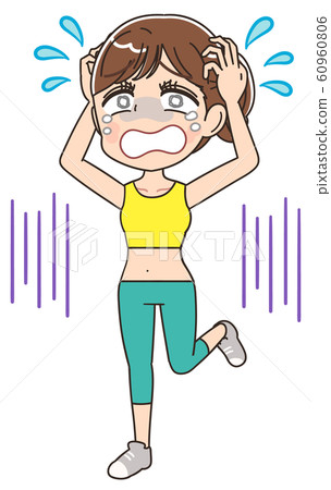 飲食健康女教練插畫素材 60960806