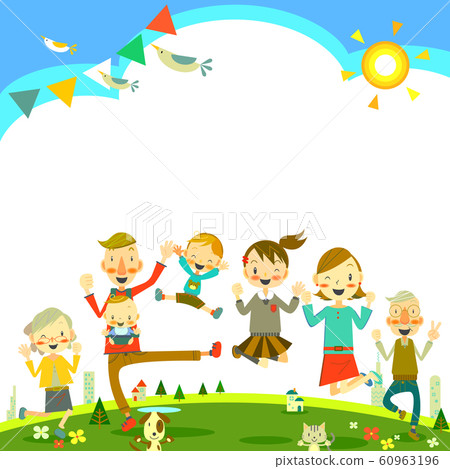 Happy family 3 generation frame Happy family 3 generation frame 60963196