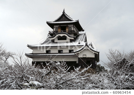 犬山城雪中犬山城冬季犬山城犬山城雪景犬山城冬景犬山城 60963454