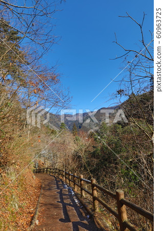 Climbing trail in winter Climbing trail in winter 60963725