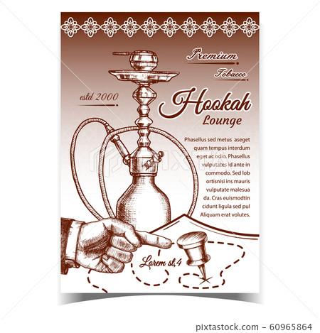 Hookah Lounge Bar Flavored Tobacco Banner Vector Hookah Lounge Bar Flavored Tobacco Banner Vector 60965864