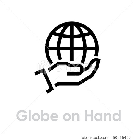 Globe on Hand icon Globe on Hand icon 60966402