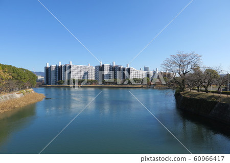 The point where the Ota River branches into the Honkawa and Tenma Rivers The point where the Ota River branches into the Honkawa and Tenma Rivers 60966417