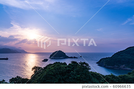 霞/湯木山的日落與日本海 60966635