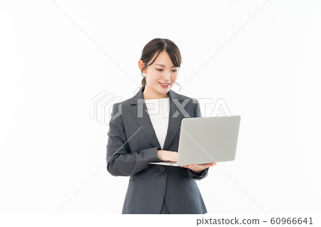 女商人白色背景畫象 女商人白色背景畫象 60966641