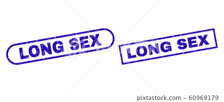 LONG SEX Blue Rectangle Stamp with Unclean Surface LONG SEX Blue Rectangle Stamp with Unclean Surface 60969179