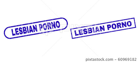 LESBIAN PORNO Blue Rectangle Stamp with Unclean... - Stock ...