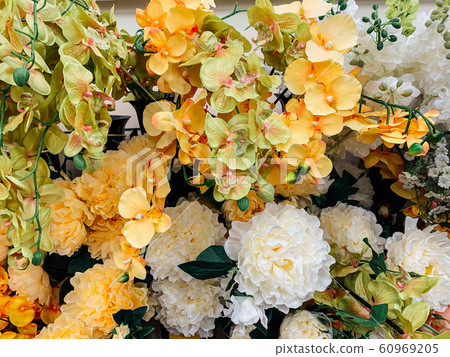 Lots of multicolored artificial colors for interior decor Lots of multicolored artificial colors for interior decor 60969205