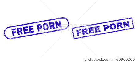 FREE PORN Blue Rectangle Seal with Grunge Surface FREE PORN Blue Rectangle Seal with Grunge Surface 60969209