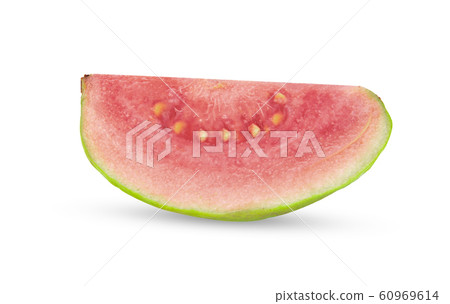 Pink guava isolated on white background 60969614