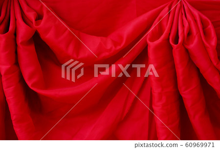 Shine red pearl fabric silk or satin luxury cloth 60969971