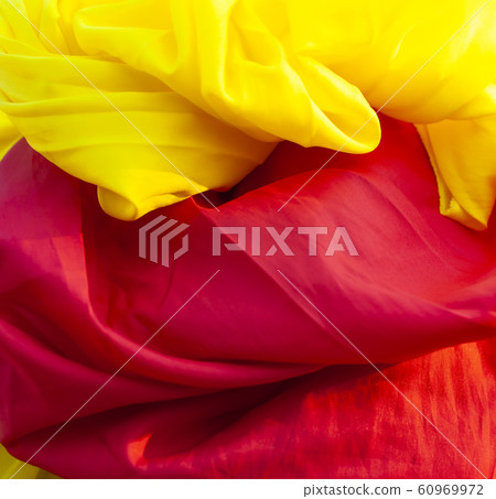 Shine red and yellow pearl fabric silk or satin 60969972