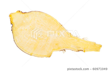 slice of fresh rutabaga root isolated on white 60971049