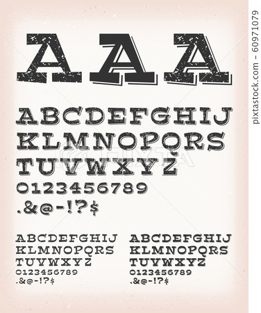 Vintage Grunge And Tattoo Comic ABC Font Vintage Grunge And Tattoo Comic ABC Font 60971079