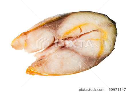 slice of cold smoked mackerel fish isolated slice of cold smoked mackerel fish isolated 60971147