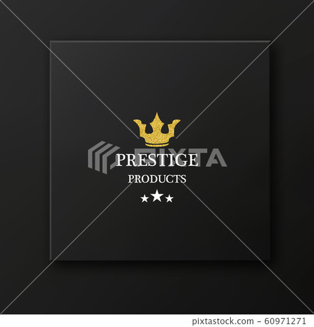 Blank black gift box with isolated on black background. Vector illustration. Blank black gift box with isolated on black background. Vector illustration. 60971271