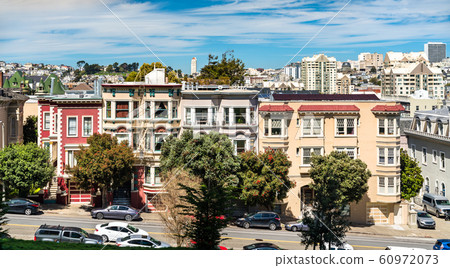 Painted Ladies near Alamo Square in San Francisco, 60972073