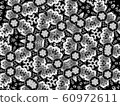 Abstract decorative background illustration kaleidoscope. Black and white Repeatable background texture. Modern design pattern 60972611