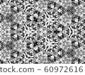 Abstract decorative background illustration kaleidoscope. Black and white Repeatable background texture. Modern design pattern 60972616