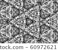 Abstract decorative background illustration kaleidoscope. Black and white Repeatable background texture. Modern design pattern 60972621
